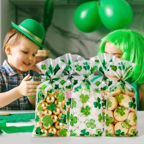 Valentines Day Candy Goody Bags, Valentine Goodie Bags for Kids, 133 Pcs - Valentines Cellophane Treat Bags, Clear Goodie Bags With Ties, Cellophane Cookie Bags, Valentines Day Gift Bags, 7 Designs in Kuwait