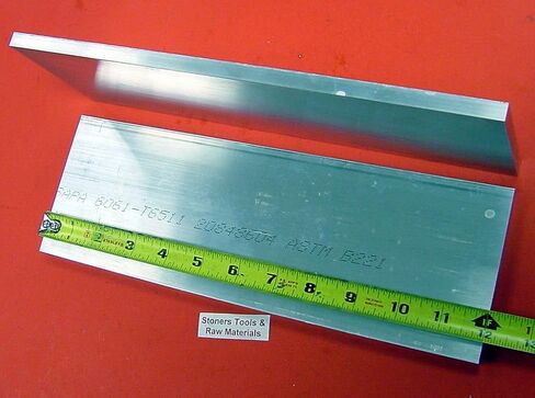 قطعتين 3/8 بوصة × 4 بوصة من الألومنيوم 6061 T6511 شريط مسطح صلب بطول 12 بوصة .375 بوصة مطحنة StockF in Kuwait