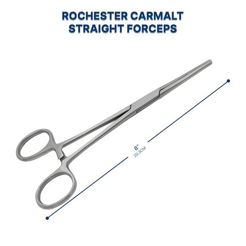 Rochester Carmalt Hemostat Artery Forceps with Cross Serrated and Longitudinal Grooved Jaws (8" STR.) in Kuwait