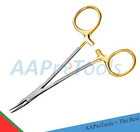 No Scalpel Vasectomy Forceps Curved 5.5" Gold Handle in Saudi Arabia