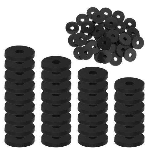 30 Pcs Rubber Washer, Flat 3/4 Inch OD X 1/4 Inch ID X 1/8 Inches Thickness Rubber Spacers Duty Abrasion Resistant Black Washers for Screws Bolts Household Appliances in Saudi Arabia