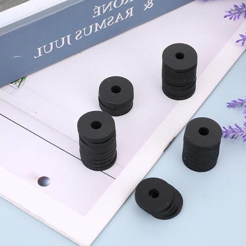 30 Pcs Rubber Washer, Flat 3/4 Inch OD X 1/4 Inch ID X 1/8 Inches Thickness Rubber Spacers Duty Abrasion Resistant Black Washers for Screws Bolts Household Appliances in Saudi Arabia