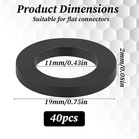 Shower Head Washer, 40 Pcs 1/2 Inch Shower Head Gasket Rubber Washers for ShowerHead and Hose Connecting, Creates A Seal to Prevent Leakage in Saudi Arabia