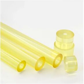 Vibration damping bar, Hollow Polyurethane Rod - 16-100mm Diameter, Yellow Translucent Elastic Rubber Tubing, 1PC in Kuwait