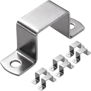 304 مشابك أنبوبية مربعة من الفولاذ المقاوم للصدأ، 3/4 بوصة × 3/4 بوصة (20 × 20 مم) دعامات على شكل حرف U - سُمك 1.6 مم، تصميم بفتحة مزدوجة، حزام أنابيب معدني فضي شديد التحمل للسياج والسطح والدرابزين (عبوة من 6 قطع) in Kuwait