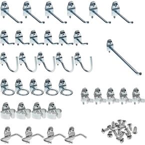 منتجات Triton (76936) تشكيلة DuraHook 36 قطعة من الخطاف الفولاذي المطلي بالزنك لـ DuraBoard أو 1/8 بوصة. و 1/4 بوصة. بيجبورد، فضي in Kuwait