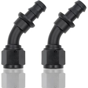 MONOKING 4AN Straight Push Lock Hose End Fitting Aluminum Black in Kuwait