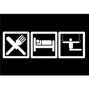Magnet Eat Sleep Gymnastics Vinyl Decal Sticker Car Waterproof Car Decal Magnetic Bumper Sticker 5" in Kuwait