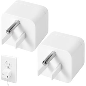 Grounding Plug Adapter Earthing Ground Plug – 2 Pack Universal Grounding Adapter for Hooga Grounding Mat, Safe Earthing Ground Socket Splitter for Indoor Use, Compatible with US Type B Outlet in Kuwait