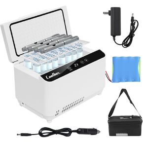 Electric Insulin Cooler Travel Case Box, Insulin Fridge for Travel TSA Approved, Portable Insulin Refrigerator, Diabetic Travel Case with LCD Display, 2-18℃ Temperature Control, 3–5 Insulin Pens in Kuwait