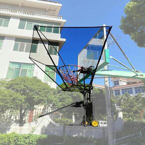 Basketball Rebounder Shot Returner Ball for Hoop with Wheels Net Return with Chute for Parks School Home Shooting Practice Catcher in Saudi Arabia
