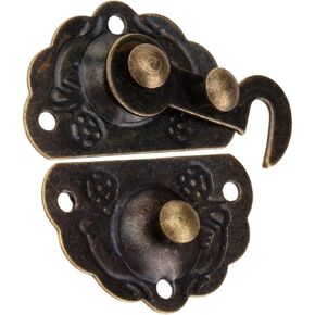 Latch Lock Latch Hasp Hook Clasp Lock Screws Vintage Decorative Antique Bronze Metal Buckle Box Case Jewelry Toolbox Hardware in Kuwait