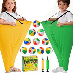 مجموعة ألعاب عيد الفصح المكونة من 17 قطعة من Granny Pants Yard Game، 2 سروال الجدة المضحك كبير الحجم مع 10 كرات، 2 مضخة هواء، ألعاب القذف في الهواء الطلق للأطفال في الفناء الخلفي في الحديقة وعيد الفصح وحفلات لم الشمل من 4 سنوات فما فوق in Kuwait