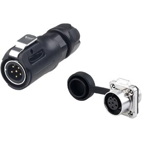 Flange mounted LP-12 waterproof aviation 2 3 4 5 6 7 8 core semi-metallic square seat connector(6 core) in Kuwait