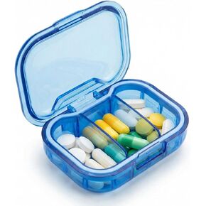1 Pack Travel Pill Organizer for Purse, 3 Compartment Pill Organizer for Travle, Compact Mini Pill Case for Travle, Small Pill Box for Purse, Pocket Pill Case, Pill Box Compact in Saudi Arabia