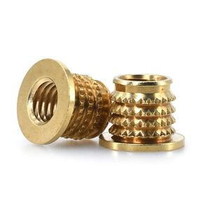 صامولة إدراج نحاسية من Qinlu-Washers M2 M2.5 M3 M3.5 M4 M5 M6 M8 M10 صواميل حقن التويل المخرشة المضغوطة على البارد، صواميل تضمين شفة نحاسية لإصلاح المصانع (M3.5 (20 قطعة)، 006) in Kuwait