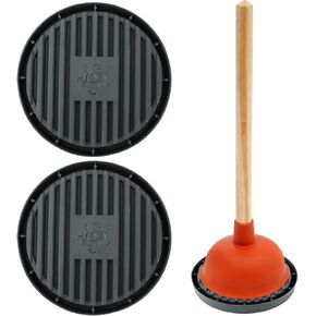 قطعتان من صواني الغطاس، بساط تجفيف الهواء لمكبس المرحاض، يلتقط القطرات ويجف بسرعة، بساط منظم لمكبس المرحاض، حامل مكبس المرحاض فقط in Kuwait