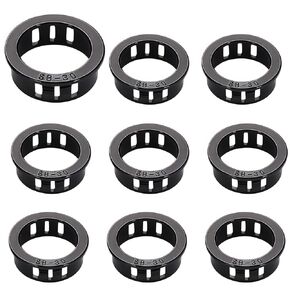 20 قطعة من البطانة العازلة للضربة القاضية، حلقات ثقب كابل نايلون 1 بوصة للأسلاك الكهربائية، واقي الأسلاك البلاستيكية السوداء والأنابيب (SB-30، 1-3/16 بوصة) in Kuwait