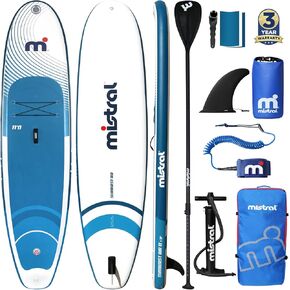 Mistral Stand Up Paddle Board, 11'x31''x6'' Inflatable SUP Yoga & Pilates Kayaking Boards, Stable and Lightweight Paddleboard for All Skill Levels, with SUP Accessories for Adults & Youth in Kuwait