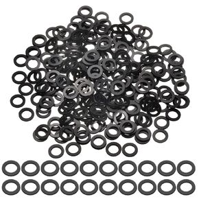 uxcell 240 Pcs M3 PVC Flat Washers 3mm ID 5mm OD 0.5mm Thick Plain Washer Grommets Plastic Sheet Gasket Fastener Sealing Spacer Gasket Ring Water Hose Washers, Black in Kuwait