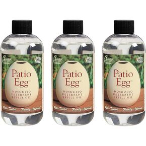 زيت إعادة ملء بيض الفناء من سكيتر سكرين 90602 - 8 أونصة سائلة (3 عبوات) - مزيج من الزيوت العطرية مع جيرانيول وعشب الليمون - للاستخدام مع موزع روائح بيض الفناء - خالي من DEET، طويل الأمد، رائحة طبيعية in Kuwait