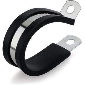 6 PCS 2-3/8 Inch 304 Stainless Steel Cable Clamps with Rubber Coated Cushion – Insulated Wire Clamps for Automotive, Pipe, Tube, Hose, Lines & Cord Installation (DN 60mm) in Kuwait