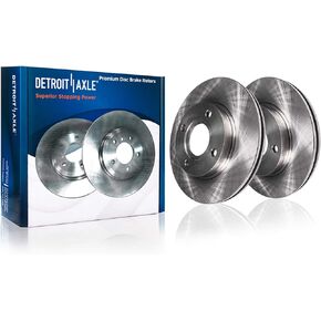 Detroit Axle - Brake Rotors for 2015-2020 Chevrolet Colorado GMC Canyon, 12.20" inch Front and 12.76" inch Rear Drilled and Slotted Disc Brake Rotors 2016 2017 2018 2019 Replacement in Kuwait