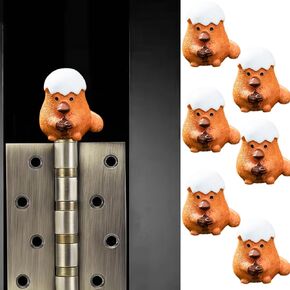 Cute Mini Creative Forest Animals, Hooded Platypus Hinge Heads Decorative Topper Set 6PCS, Home Decoration,Magnetic Hinge Head Toppers Door Hinge in Kuwait
