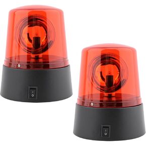 LED Strobe Light, Disco Party 360 Degree Rotating Lamp DJ Flashing Stage Lights Police Car Beaco-n Siren Strobe Light with Switch Control for Home Parties Birthday(Color:2pcs Red) in Kuwait