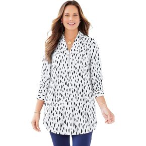 Women's Plus Size Breezeway Half-Zip Tunic in Kuwait