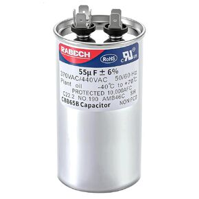 55uF 55MFD CBB65B Run Start Round Capacitor 55 uF MFD 370V or 450V CBB65 A/C Air Conditioner Capacitors 370VAC 440VAC 450VAC ±6% 50/60Hz for AC in Kuwait