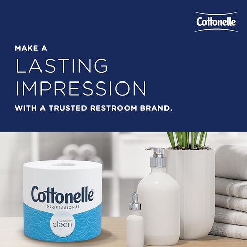 Cottonelle® Professional CleanCare Standard Roll Toilet Paper (58696), 2-Ply, White, Individually Wrapped (400 Sheets/Roll, 40 Rolls/Case, 16,000 Sheets/Case) in Saudi Arabia