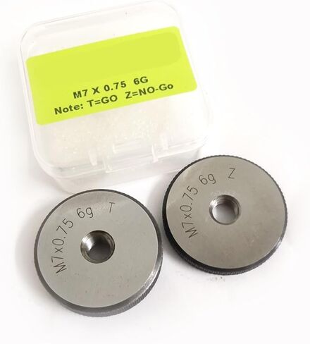 6G metric thread ring gauge set M7 M7X1 M7X0.75 TZ pass-stop fine M7*0.5(M7X1 6G T Z) in Saudi Arabia