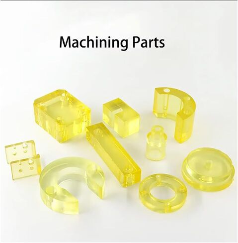 Vibration damping bar, Hollow Polyurethane Bar - Translucent Yellow Elastic Rubber, Smooth Damping Rod, 1PC Shock-Absorbing PU Tube in Kuwait