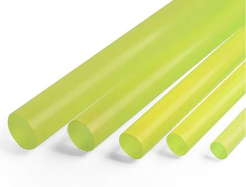 Vibration damping bar, Yellow Translucent PU Rod - 1-10mm Dia x 2000mm Length - Elastic Polyurethane Round Bar, Shock Absorbing Nylon Rod for DIY & Seal Applications(Dia4mm) in Kuwait