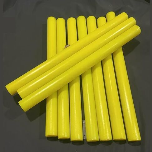 Vibration damping bar, 90A Hardness Yellow PU Round Rod - Solid Polyurethane Elastic Rubber Bar, 1PC in Kuwait