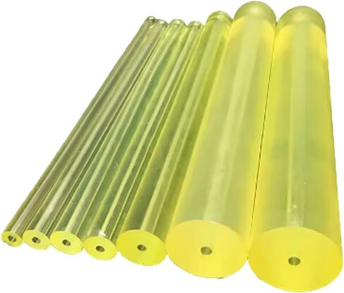 Vibration damping bar, Polyurethane Tube - Hollow Elastic Rubber Rod with 6/8/10mm Aperture, Translucent Shock-Absorbing PU Stick(80 * 10MM) in Kuwait