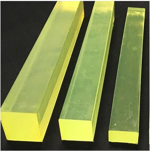 Vibration damping bar, Solid Polyurethane Square Bar - Wear-Resistant PU Elastic Rubber Rod, 1PC Industrial-Grade Bar Plate in Kuwait