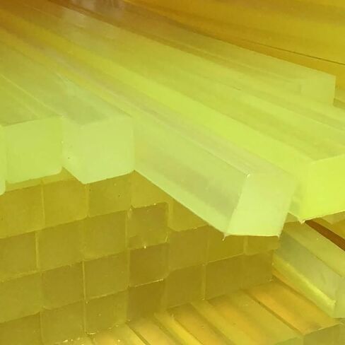 Vibration damping bar, Solid Polyurethane Square Bar - Wear-Resistant PU Elastic Rubber Rod, 1PC Industrial-Grade Bar Plate in Kuwait