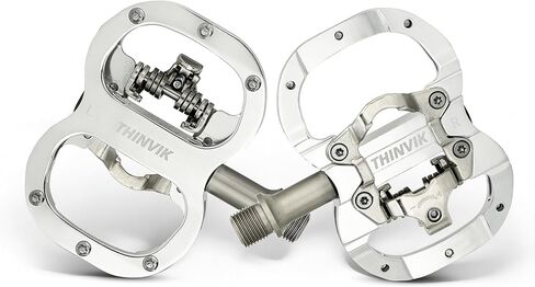 دواسات THINVIK بدون مشبك لـ SPD، دواسات دراجة كومبو مزدوجة الجوانب لنظام Shimano SPD ومنصة مسطحة، دواسات دراجة محامل محكمة الغلق مع مجموعة مرابط SPD in Kuwait