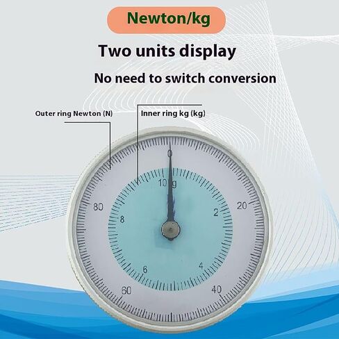 مقياس شد الدفع 100N، آلة اختبار الشد المؤشر مع 5 مجسات، قياس المسافة 10 مم ودقة عالية، اختبارات التوتر أو الضغط، لخطوط الصيد، الحبال، الأسلاك، الأبازيم in Kuwait
