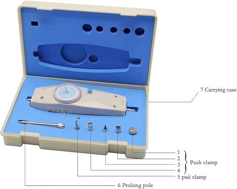 مقياس شد الدفع 100N، آلة اختبار الشد المؤشر مع 5 مجسات، قياس المسافة 10 مم ودقة عالية، اختبارات التوتر أو الضغط، لخطوط الصيد، الحبال، الأسلاك، الأبازيم in Kuwait