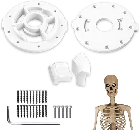 زوج واحد من قطعة استبدال الهيكل العظمي/الهيكل العظمي مقاس 12 قدمًا يناسب موصلات الذراع والرأس ذات الهيكل العظمي بطول 12 قدمًا، ولوحات الذكور والإناث، مع 20 قطعة سوداء و5 قطع براغي بيضاء و1 قطعة مفتاح ربط سداسي (كلاهما) in Kuwait