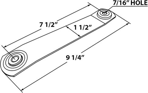 دعامات ذراع محمل شراعية S/4 - 7 1/2 بوصة من الفتحة إلى الفتحة in Kuwait