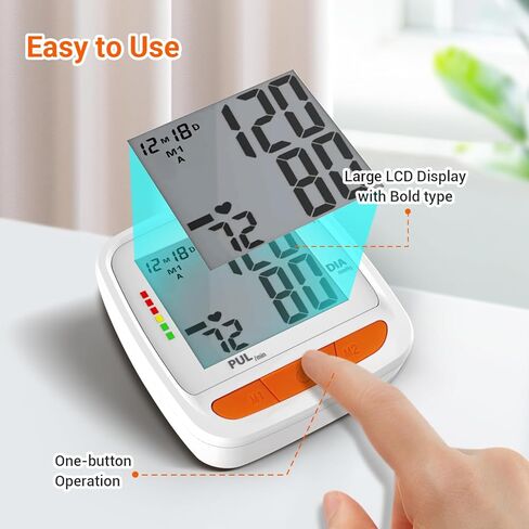 Scian Wrist Blood Pressure Monitor, Automatic Blood Pressure Machine Wrist Cuff with Large LCD Display, 2 Users 180 Memory for Home & Travel Use in Kuwait