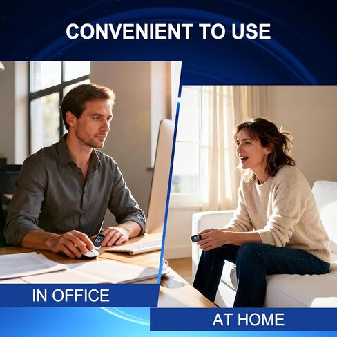 Fingertip Pulse Oximeter, Portable Rechargeable Oximeter Instant SpO2 & Accurate Heart Rate Reading for Adults, Includes Protective Silicone Cover (Blue) in Kuwait