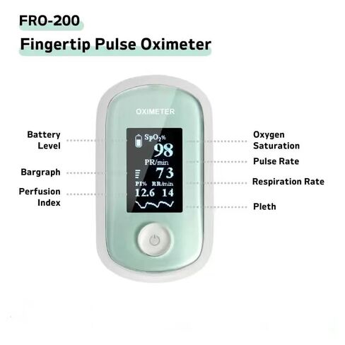 Fingertip Pulse Oximeter with Respiration Rate Monitor, Advanced Sensor Technology for Precise & Stable SpO2 Measurement with Fast Response, Oxygen Monitor Finger with OLED Display for Sports, Fitness & Home Use in Saudi Arabia