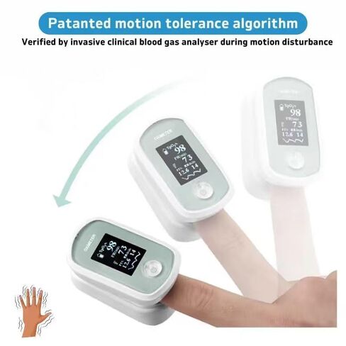 Fingertip Pulse Oximeter with Respiration Rate Monitor, Advanced Sensor Technology for Precise & Stable SpO2 Measurement with Fast Response, Oxygen Monitor Finger with OLED Display for Sports, Fitness & Home Use in Saudi Arabia