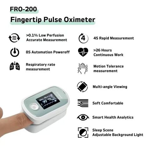 Fingertip Pulse Oximeter with Respiration Rate Monitor, Advanced Sensor Technology for Precise & Stable SpO2 Measurement with Fast Response, Oxygen Monitor Finger with OLED Display for Sports, Fitness & Home Use in Saudi Arabia