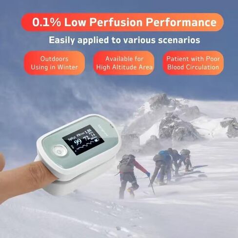 Fingertip Pulse Oximeter with Respiration Rate Monitor, Advanced Sensor Technology for Precise & Stable SpO2 Measurement with Fast Response, Oxygen Monitor Finger with OLED Display for Sports, Fitness & Home Use in Saudi Arabia